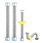 SQING Tuyau de plomberie tressé en acier inoxydable 304 for lavabo et toilettes, 1/2", raccord de tuyau ondulé for chauffage de salle de bain avec clé à tuyau(60cm)