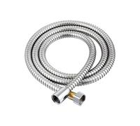 SQING Tuyau extensible en acier inoxydable noir/argenté de 1,5/2 m for salle de bain, douche, tiroir, accessoires de salle de bain(Silver,150cm)