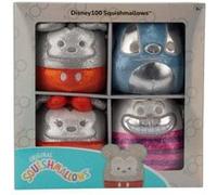 Squishmallows Pack de 4 Peluches Original Disney100 de 12,5 cm - Petite Peluche Ultra Douce Jazwares Officielle