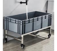 SQMGFA Balai à franges multifonctionnel avec réservoir d'eau mobile pour animal de compagnie, piscine pour buanderie, garage, extérieur, camping, randonnée et maison, 100