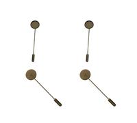 SQMSK 12 * 60 MM 20 pièces pinces à cheveux en métal doré plateau barrettes de cheveux plateau épingles à cheveux avec plateau vierge paramètres de lunette ronde plateaux pour épingle à cheveux