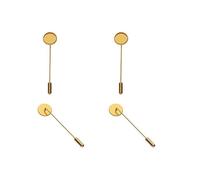SQMSK 12 * 60 MM 20 pièces pinces à cheveux en métal doré plateau barrettes de cheveux plateau épingles à cheveux avec plateau vierge paramètres de lunette ronde plateaux pour épingle à cheveux