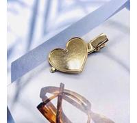 SQMSK 4.5 CM 10 pièces Amour Pinces à Cheveux en métal Plateau Barrettes à Cheveux Plateau épingles à Cheveux avec Plateau Blanc Paramètres de Lunette Ronde Plateaux pour épingle à Cheveux Bricolage