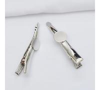 SQMSK 45 * 11 MM 10 pièces pinces à cheveux en métal doré plateau barrettes de cheveux plateau épingles à cheveux avec plateau vierge paramètres de lunette ronde plateaux pour épingle à cheveux