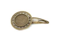 SQMSK 50 * 20 MM 30 pièces pinces à cheveux rondes en métal plateau barrettes de cheveux plateau épingles à cheveux avec plateau vierge paramètres de lunette ronde plateaux pour épingle à cheveux