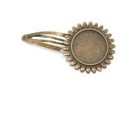 SQMSK 50 * 20 MM 30 pièces pinces à cheveux rondes en métal plateau barrettes de cheveux plateau épingles à cheveux avec plateau vierge paramètres de lunette ronde plateaux pour épingle à cheveux