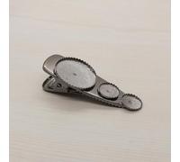 SQMSK 50 * 25MM 50pcs pinces à cheveux en métal doré 3 plateaux barrettes à cheveux plateau épingles à cheveux avec plateau vierge paramètres de lunette ronde plateaux pour épingle à cheveux bricolage