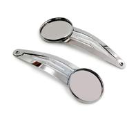 SQMSK 60 * 20 MM 10 pcs Or Rose Snap Pinces À Cheveux Plateau Barrettes Plateau Épingles À Cheveux avec Plateau Vierge Paramètres De Lunette Ronde Plateaux pour Épingle À Cheveux DIY