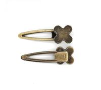 SQMSK 70 * 24MM 30 pièces fleur pinces à cheveux en métal plateau barrettes de cheveux plateau épingles à cheveux avec plateau vierge paramètres de lunette ronde plateaux pour épingle à cheveux