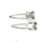 SQMSK 70 * 24MM 30 pièces fleur pinces à cheveux en métal plateau barrettes de cheveux plateau épingles à cheveux avec plateau vierge paramètres de lunette ronde plateaux pour épingle à cheveux