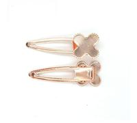 SQMSK 70 * 24MM 30 pièces fleur pinces à cheveux en métal plateau barrettes de cheveux plateau épingles à cheveux avec plateau vierge paramètres de lunette ronde plateaux pour épingle à cheveux