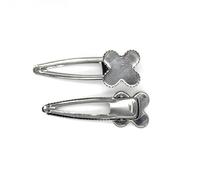SQMSK 70 * 24MM 30 pièces fleur pinces à cheveux en métal plateau barrettes de cheveux plateau épingles à cheveux avec plateau vierge paramètres de lunette ronde plateaux pour épingle à cheveux