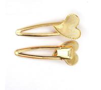 SQMSK 70 * 28MM 50pcs coeur pinces à cheveux en métal plateau barrettes à cheveux plateau épingles à cheveux avec plateau vierge paramètres de lunette ronde plateaux pour épingle à cheveux