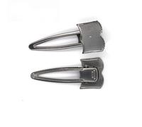SQMSK 72 * 30MM 50pcs Livre Pinces à Cheveux en métal Plateau Barrettes à Cheveux Plateau épingles à Cheveux avec Plateau Blanc Paramètres de Lunette Ronde Plateaux pour épingle à Cheveux