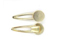 SQMSK 73 * 26MM 50pcs pinces à cheveux rondes en métal plateau barrettes à cheveux plateau épingles à cheveux avec plateau vierge paramètres de lunette ronde plateaux pour épingle à cheveux