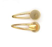 SQMSK 73 * 26MM 50pcs pinces à cheveux rondes en métal plateau barrettes à cheveux plateau épingles à cheveux avec plateau vierge paramètres de lunette ronde plateaux pour épingle à cheveux