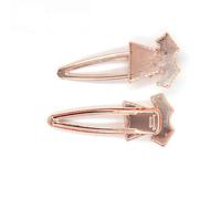 SQMSK 73 * 31MM 50pcs T-Shirt Pinces à Cheveux en métal Plateau Barrettes à Cheveux Plateau épingles à Cheveux avec Plateau Blanc Paramètres de Lunette Ronde Plateaux pour épingle à Cheveux