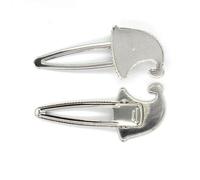 SQMSK 79 * 32MM 50pcs Chapeau Pinces à Cheveux en métal Plateau Barrettes à Cheveux Plateau épingles à Cheveux avec Plateau Blanc Paramètres de Lunette Ronde Plateaux pour épingle à Cheveux Bricolage