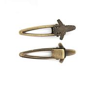 SQMSK 80 * 29MM 50pcs Pinces à Cheveux en métal d'avion Plateau Barrettes à Cheveux Plateau épingles à Cheveux avec Plateau Blanc Paramètres de Lunette Ronde Plateaux pour épingle à Cheveux
