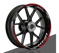 SQNYDH Autocollants Réfléchissants pour Jantes De Moto pour Yamaha MT 07, Autocollants pour Moyeu De Roue, Décalcomanies pour Roues Réfléchissant (Couleur 1)