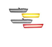 SQOFHA Clignotant Pour Dodge Pour Challenger 2008-2014 Feux Position Latéraux À Lentille LED Double Rangée Réflecteurs Avant Et Arrière Clignotants(4xFront Rearr Clear)
