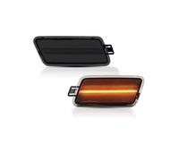 SQOFHA Feux de Position Pour A7 Pour S7 Pour RS7 2012-2018 Ambre Rouge Complet LED T10 Feu Position Latéral Clignotant DRL Feux Latéraux(2pc Smoked Amber)