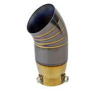 SQOFHFB Embout d'échappement 64mm 2.5 Pouces Acier Inoxydable Chrome Arc-en-Ciel Noir Or Brûlé Bleu Silencieux Queue Gorge 2.5 Pouces Universel Tuyau d'échappement(Gold Black)