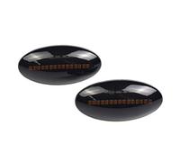 SQOFJDF Feux Jour Clignotant Pour Suzuki Pour Swift Pour Jimmy Pour Vitara SX4 Alto Clignotant LED Voiture Dynamique Marqueur Latéral Eau Qui Coule Lumière Une Paire Led Clignotant(Smoked Black1)