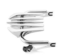 SQOFJDF Moto Bagages Supports Pour Touring Pour Electra Road King Pour Street Glide Pour Road Glide Pour FLHT FLHX Support De Porte-bagages Amovible Moto À Deux Places(Argent)