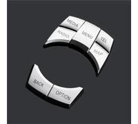 SQOFJGIGN Accessoires D'intérieur pour BMW 5 6 7 Série F10 F18 GT F07 2011-2017 5 Pièces ABS Chrome Voiture Contrôle Central Multimédia Bouton Couverture Autocollant Garniture Bandes Décoration