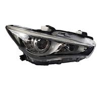 SQOFJGIGN Phare LED De Voiture pour Infiniti Q50l Q50 2015-2018 Systèmes D'éclairage Automatique D'assemblage De Phare Transparents Phares(Right with AFS)
