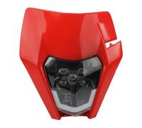 SQOFJGIGN Phares Avant Assemblage Moto pour EXC EXCF SX SXF XC XCW XCF pour XCFW 125-530 2018-2023 Plaque De Phare De Moto À LED Pièces De Rechange De Réglage De Moto Phares Avant Moto(Rouge)