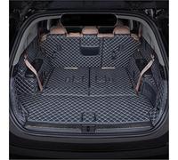 SQOFJGIGN Tapis Protection Coffre Tapis De Coffre Voiture en Cuir Personnalisés pour Peugeot 5008 2017-2020 7 Sièges Tapis Sol De Coffre Arrière Plateau Tapis Boue Voiture Coffre Tapis(Beige wire)