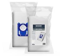 SQOON Lot de 10 sacs d'aspirateur compatibles avec Philips/AEG Standard Bag 3-D de rechange pour modèle GR201S / E200S / FC8021