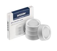 SQOON® Lot de 4 amortisseurs de vibrations universels pour machine à laver ou sèche-linge - Blanc