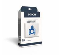 SQOON Lot de 4 sacs d'aspirateur pour Electrolux Xio E52, Vervangt Model GR5S 9002565407, sacs filtrants de qualité supérieure, durables et ajustés (4)