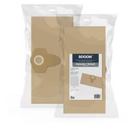 SQOON Lot de 5 sacs d'aspirateur compatibles avec Parkside/Einhell UNI20, remplacement du modèle 23.421.30, sacs filtrants de qualité supérieure, durables et parfaitement ajustés