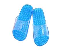SQOYEI Ajouré Séchage Rapide Chaussons de Massage des Pieds pour Salle de Bain, Léger Pantoufles de Massage pour Femme Antidérapant Pantoufles D'acupression(Bleu,35-36 EU)