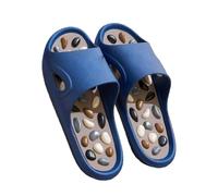 SQOYEI Doux Assistance Pantoufles de Massage pour Femmes, Antidérapant Chaussons de Massage des Pieds Respirant Pantoufles D'acupression pour Pieds Plats Salle de Bain(Bleu,40-41 EU)