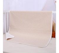 SQOYEI Été Sensation de Fraîcheur Coussin D'incontinence Absorbant Lavable, Coton Grande Capacité D'absorption Alèse Imperméable Réutilisables Protege Matelas(Curry,90 * 110)