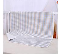 SQOYEI Été Sensation de Fraîcheur Coussin D'incontinence Absorbant Lavable, Coton Grande Capacité D'absorption Alèse Imperméable Réutilisables Protege Matelas(Bleu,200 * 220)