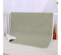 SQOYEI Été Sensation de Fraîcheur Coussin D'incontinence Absorbant Lavable, Coton Grande Capacité D'absorption Alèse Imperméable Réutilisables Protege Matelas(Vert,180 * 200)