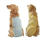 SQOYEI Golden Retriever Combinaison Culotte Chiennes Chaleurs Grande pour Les Voyages, Parc Confort Culotte Menstruelle Chien Anti-Fuite Couches pour Chiens(M,Set A)