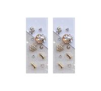 SQOYEI Graines D'oreille Pince à épiler, Tableau des Points D'acupuncture Auto-Adhésif Oreille Presse Graines Acupuncture Portable Massage Relaxation(20 Pcs)