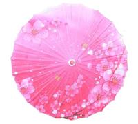 SQOYEI Imprimés Tissu En Soie Parapluies En Papier Bambou Baleines