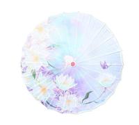 SQOYEI Imprimés Tissu En Soie Parapluies En Papier Bambou Baleines
