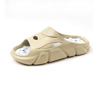 SQOYEI Loisirs Santé Chaussons de Massage des Pieds pour L'hôtel, école Intérieur Extérieur Pantoufles de Massage pour Femme Antidérapant Sandales de Réflexologie(41 EU,Beige)