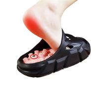 SQOYEI Loisirs Santé Chaussons de Massage des Pieds pour L'hôtel, école Intérieur Extérieur Pantoufles de Massage pour Femme Antidérapant Sandales de Réflexologie(40 EU,Black pink)