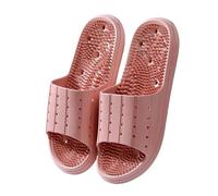 SQOYEI Ménage Antidérapant Chaussons de Massage des Pieds, Salle de Bain Pantoufles D'acupression Séchage Rapide Muet Pantoufles de Massage pour Femme(Pink,40-41 EU)