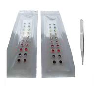 SQOYEI Perles Magnétiques Graines D'oreille Stimulation Du Stress, Cristal Oreille Presse Graines Acupuncture Avec Pince à épiler Coupe-Faim Mariage(Colourful B - 40pcs)